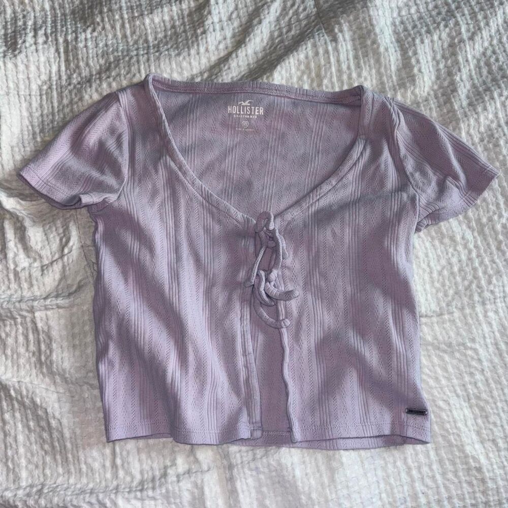 Hollister-co Women's Purple Crop-top